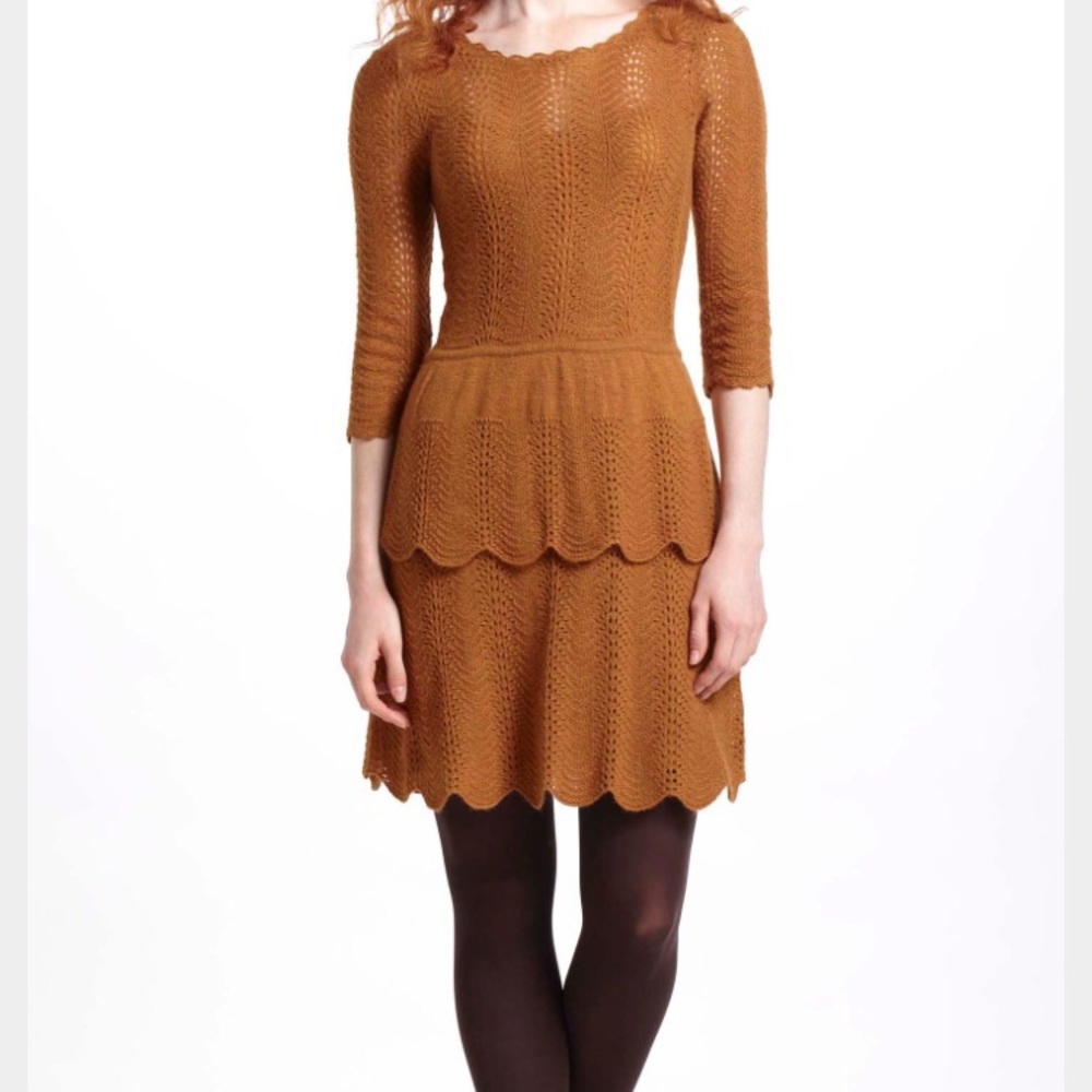 Anthropologie L Knitted & Knotted dress